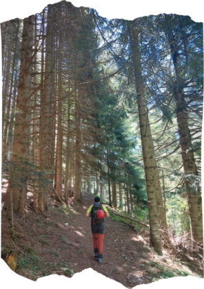 Cammini trekking e nuvole